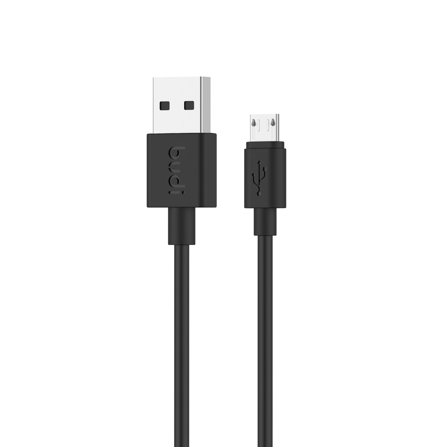Budi 2.4A Faster MICRO Cable (1.2m / 4ft) - White and Black