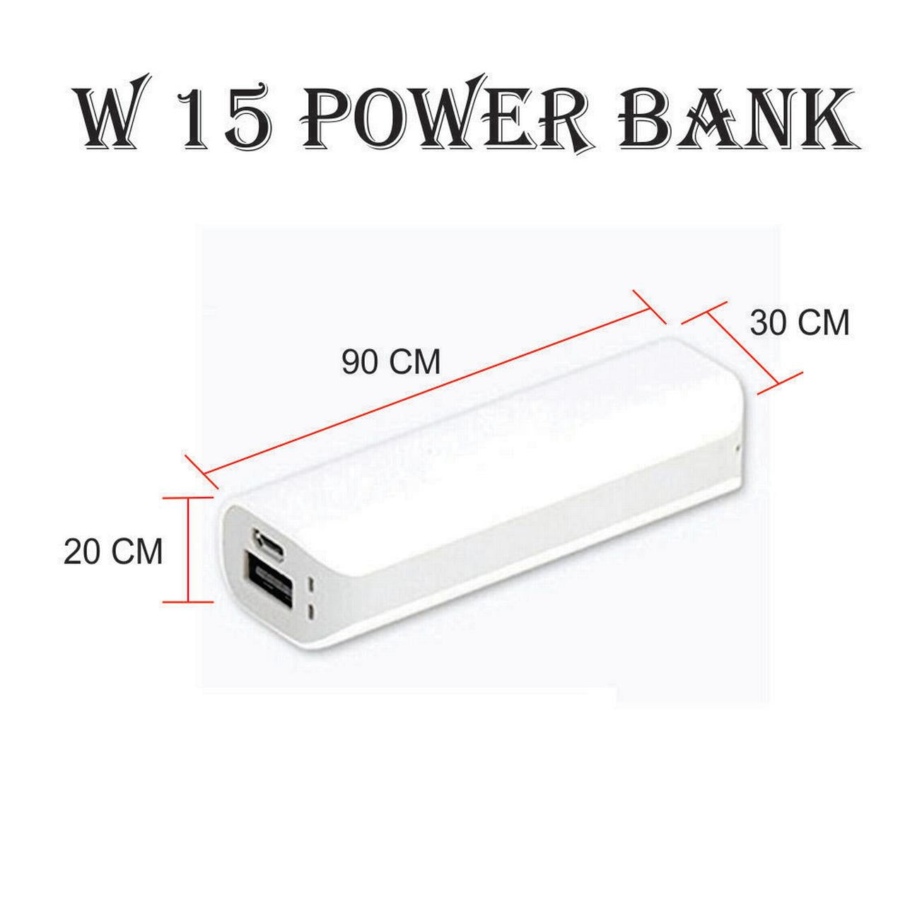 3000mAh USB-C Power Bank, Universal Portable Charger Power Bank (White)