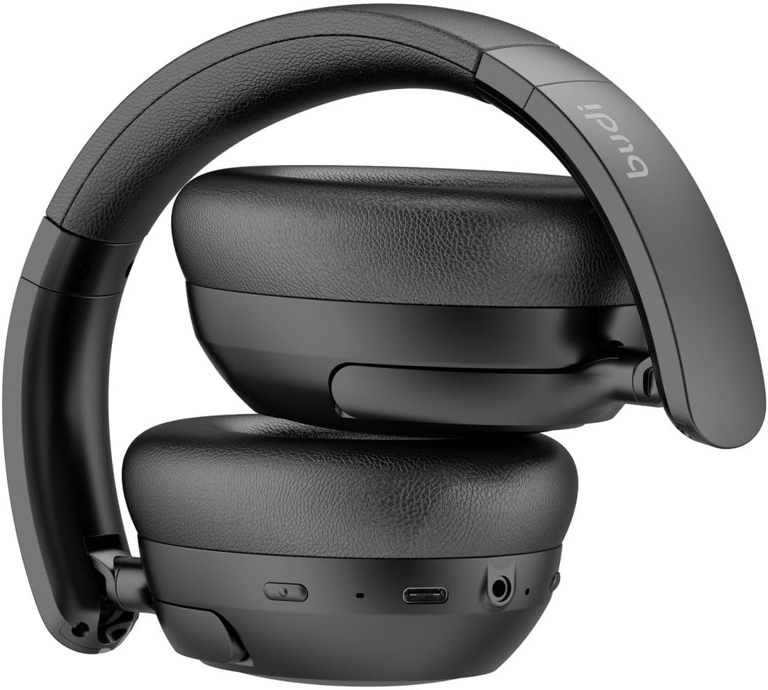 BUDI Wireless Noise Cancelling Stereo Earphones Black