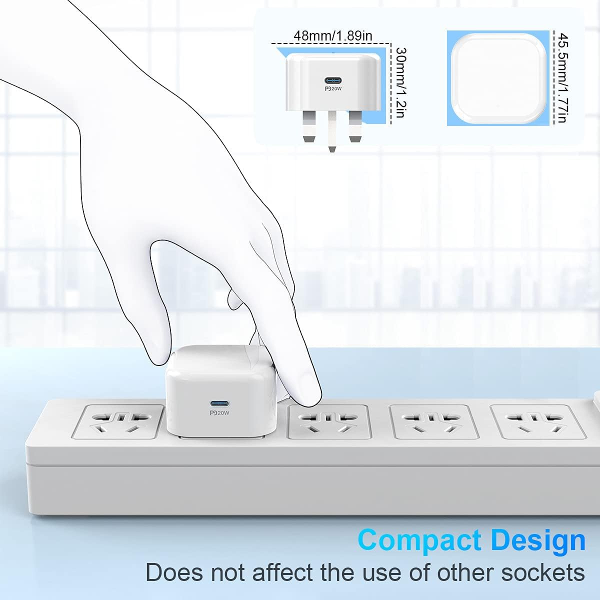 20W USB-C Fast Charger Plug and Cable Kit for Mobile Cell phone