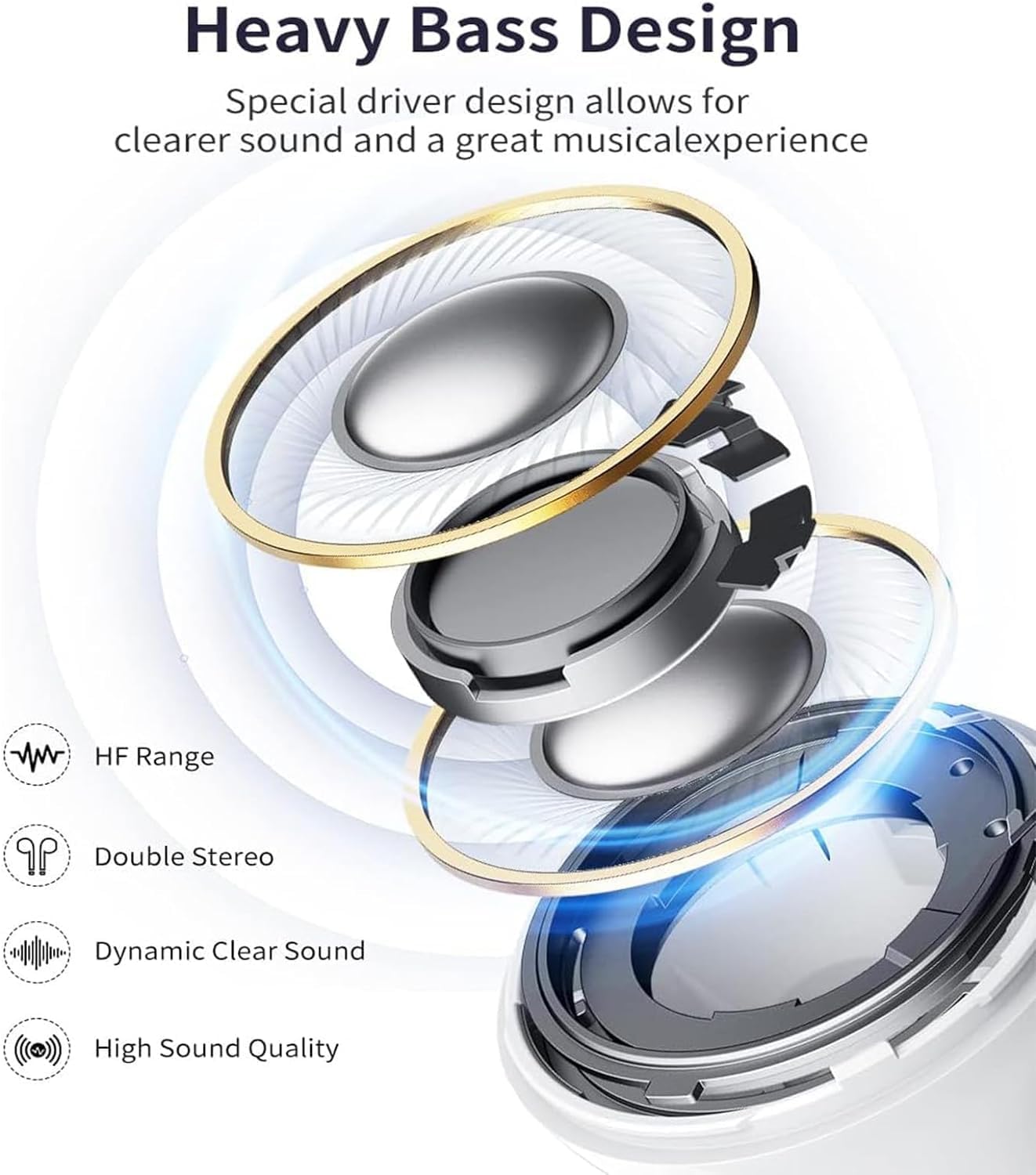 USB-C In-Ear Earphones with Mic & Volume Control, Hi-Fi Stereo Wired Earbuds: