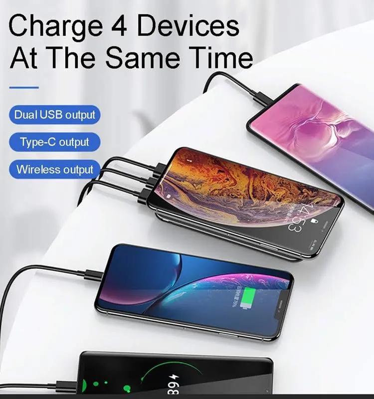 Budi - 10000mAh Wireless Pocket Power Bank - Fast Charging