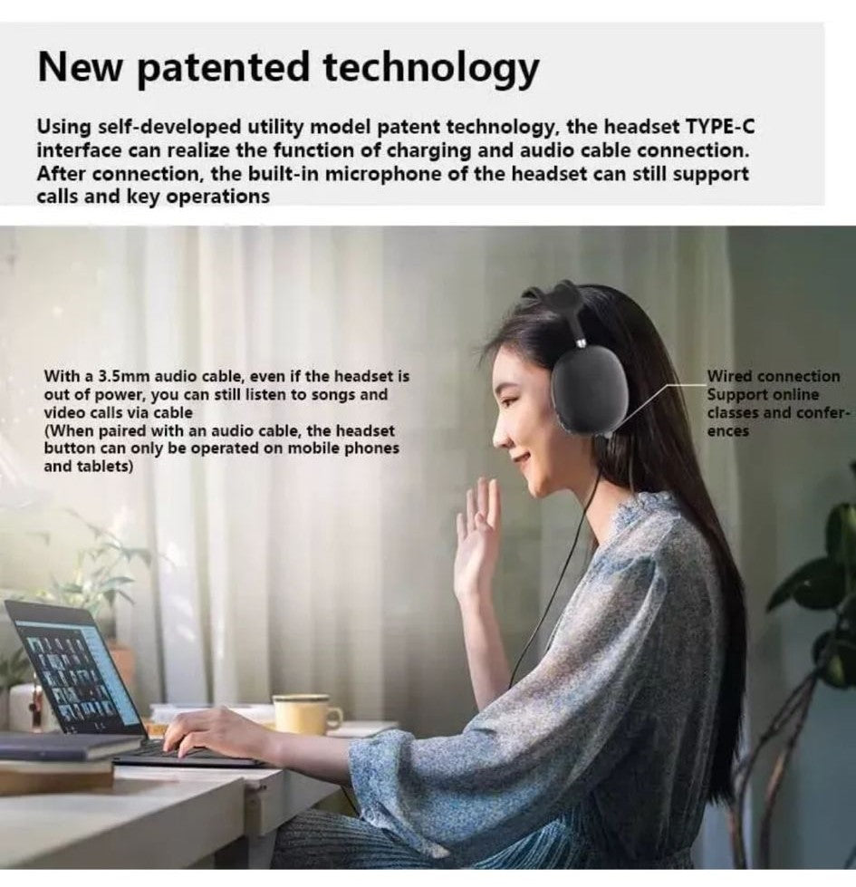 Wireless Bluetooth Headphones with Noise Cancelling