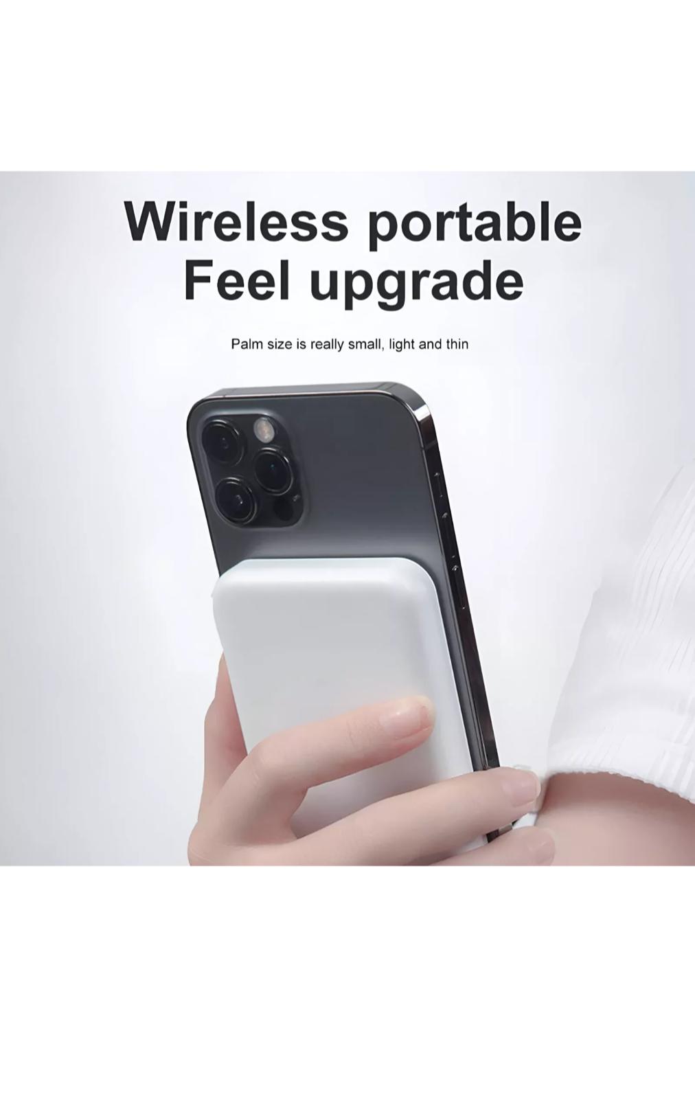 Magnetic Power Bank Battery Pack: Portable Wireless Power Bank with Mag-Safe and USB-C Fast Charge
